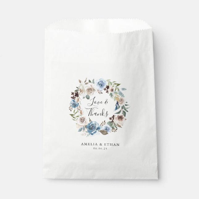 Sachets En Papier Beauté florissante | Merci Mariage personnalisé (Devant)