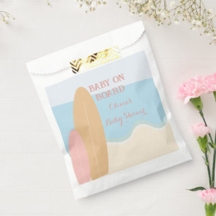 Sachets En Papier Bébé à bord du Baby shower de plage surf