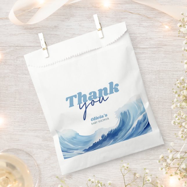 Sachets En Papier Bébé à bord Merci Baby shower (Coupé)