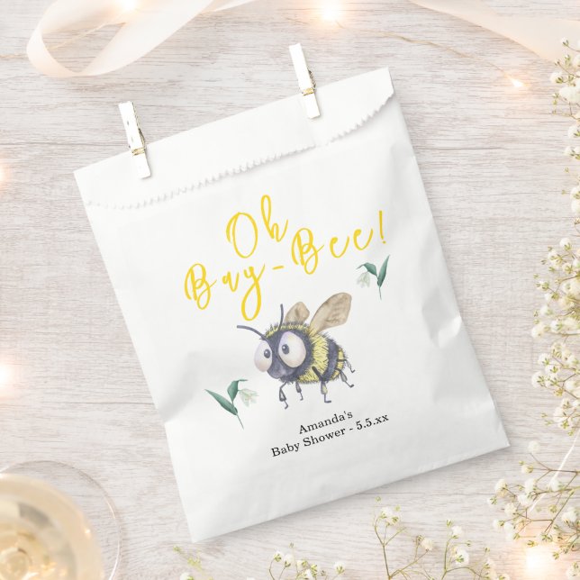 Sachets En Papier Bébé abeille shower (Coupé)