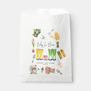 Sachets En Papier Bébé En Fleur Botte De Pluie Rose Jardinage