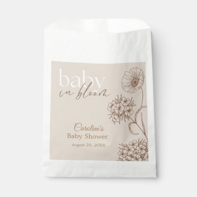Sachets En Papier Bébé en fleurs (Devant)
