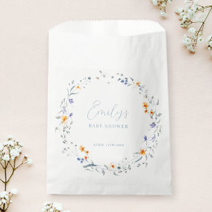 Sachets En Papier Bébé en fleurs Baby Shower Floral Printemps Été