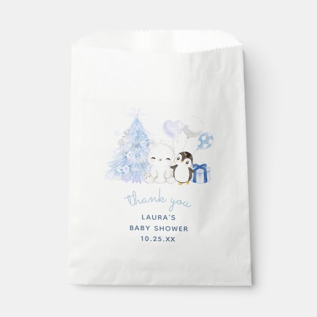 Sachets En Papier Bébé en forêt hivernale il fait froid dehors Baby  (Devant)