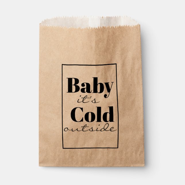 Sachets En Papier Bébé Il Fait Froid Dehors (Devant)