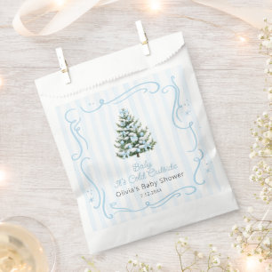 Sachets En Papier Bébé il fait froid dehors Baby Shower bleu d'hiver