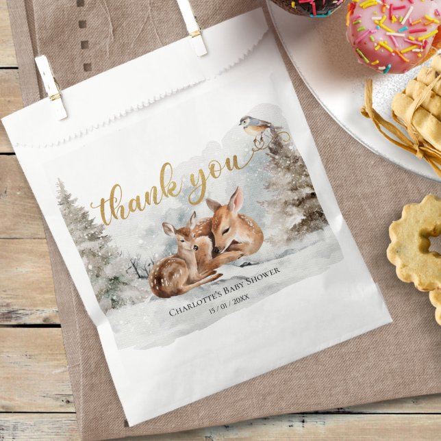 Sachets En Papier Bébé il fait froid dehors Carte de remerciements d (Créateur téléchargé)