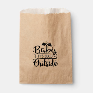 Sachets En Papier Bébé il fait froid dehors Faveur de vacances de No