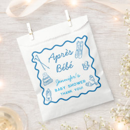 Sachets En Papier Bébé Shower personnalisé Après-Ski dessiné à la ma