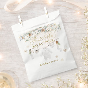Sachets En Papier Bébé Son Baby shower Froid À L'Extérieur De La Lig