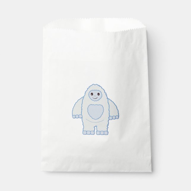 Sachets En Papier Bébé Yéti Mignon (Devant)