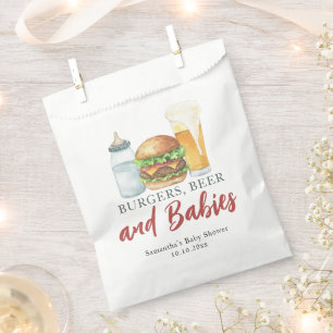 Sachets En Papier Bébés, hamburgers et Baby shower de bière
