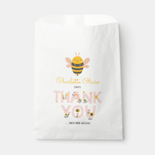 Sachets En Papier Bee Yellow & Pink Floral ONE 1er anniversaire de b