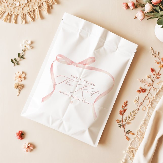 Sachets En Papier BELLA Blush Bow Elle Attache le Nœud Réception de  (Créateur téléchargé)