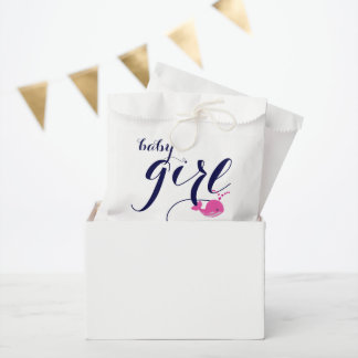 Sachets En Papier Belle baleine rose océan Merci bébé fille douche