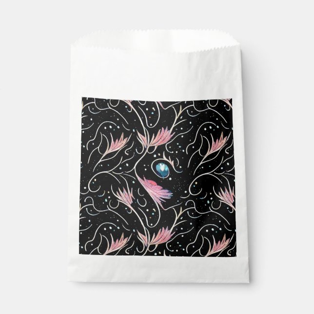 Sachets En Papier Belle Fleurs et Motif de perles (Devant)