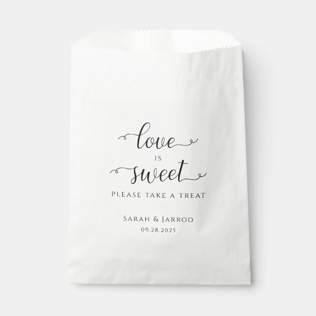 Sachets En Papier Belle police Sweet Treat Mariage (Devant)