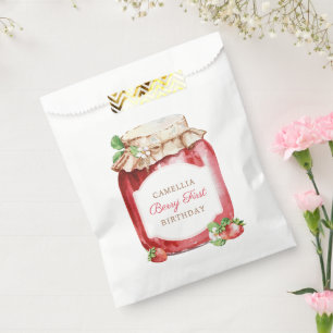 Sachets En Papier Berry First Strawberry Jam 1ère fête d'anniversair