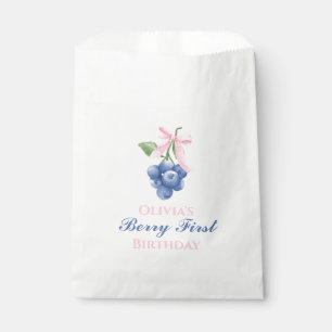 Sachets En Papier Berry Premier anniversaire bleu Bow rose Coquette