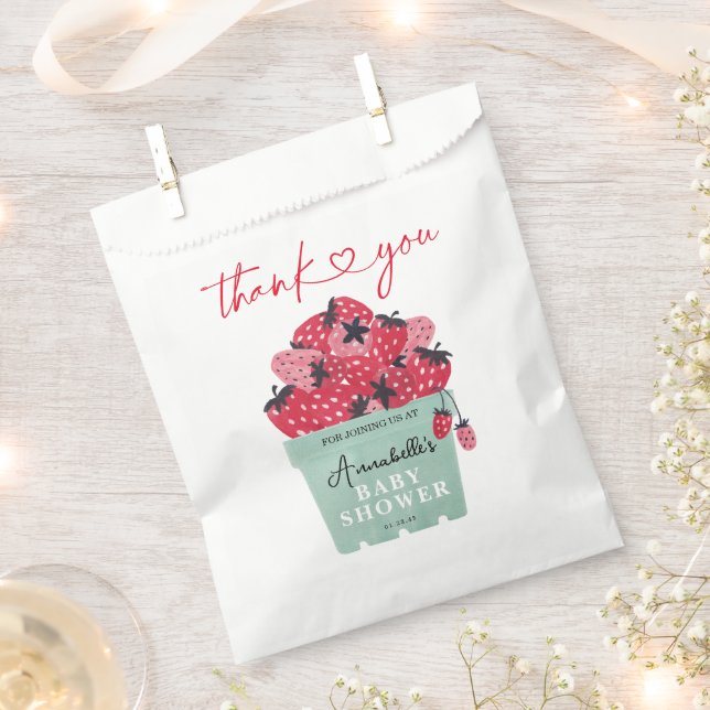 Sachets En Papier Berry Sweet Baby shower Favoriser Sac fraise (Coupé)