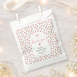Sachets En Papier Berry Sweet Strawberry Baby Shower Thank You