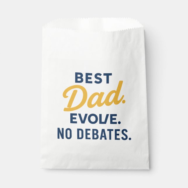 Sachets En Papier BEST Papa Evolve No Debates Fête des pères Favoris (Devant)