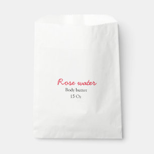 Sachets En Papier beurre corporel à la rose ajoutez votre nom de tex