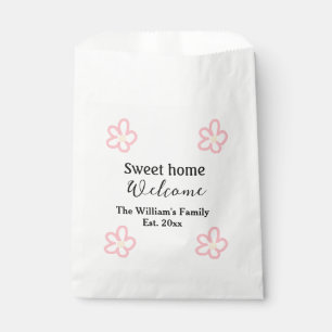 Sachets En Papier Bienvenue douce maison ajouter nom de famille anné