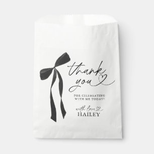 Sachets En Papier Black Bow She's Tying the Knot Fête des mariées