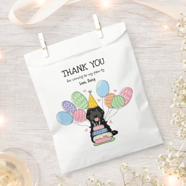 Sachets En Papier Black Cockapoo Cavapoo fête d'anniversaire (Coupé)