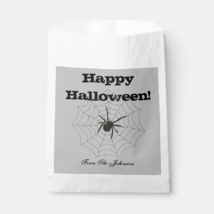 Sachets En Papier Black Spider Grey Papier Halloween Party Favoriser