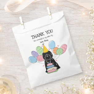 Sachets En Papier Black Tibétain Terrier Anniversaire Merci Favor sa