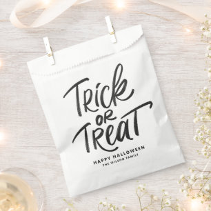 Sachets En Papier Black Trick ou Treat Letting Halloween Party