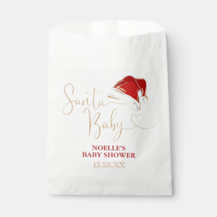Sachets En Papier Blanc Rouge or Santa Hat Noël Père Noël Baby