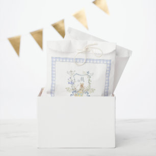 Sachets En Papier Bleu En vichy Peter le Baby shower Rabbit MUTED BL