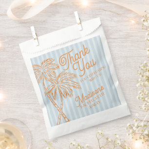 Sachets En Papier Bleu Palm Springs Pastel Fête sur la Plage Cadeau
