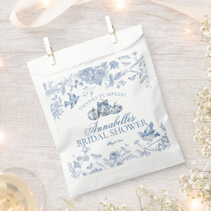 Sachets En Papier Bleu Toile Citrouille Dessert de Baby Shower Maria