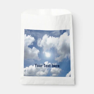 Sachets En Papier Blue Heaven Nuages + votre texte et vos idées