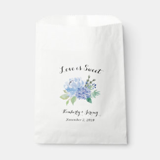 Sachets En Papier Blue Hydrangea Floral Mariage Favor Sac
