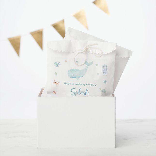 Sachets En Papier Blue Pastel Under the Sea Anniversaire (Fête)