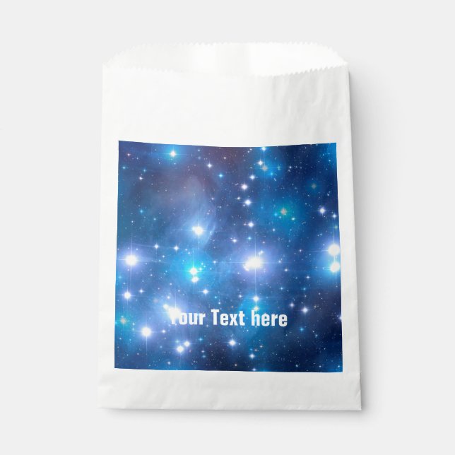 Sachets En Papier Blue Universe Stars + vos idées (Devant)