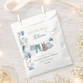 Sachets En Papier Blue Wildflower Baby in Bloom Baby Shower Thanks