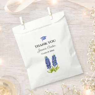Sachets En Papier Bluebonnets Floral Graduation Merci