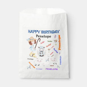 Sachets En Papier BO PEEP NURSERY RHYME Mot Cloud Nom Collage