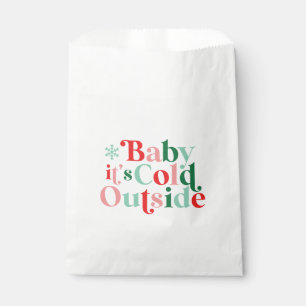 Sachets En Papier Boho Baby It's Cold Outside Christmas police rétro