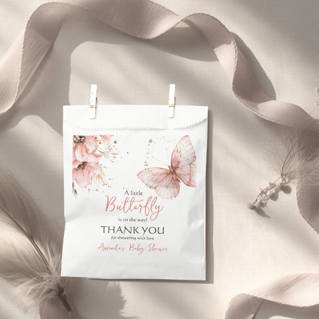 Sachets En Papier Boho Butterfly Wildflower Floral Girl Baby Shower (Créateur téléchargé)