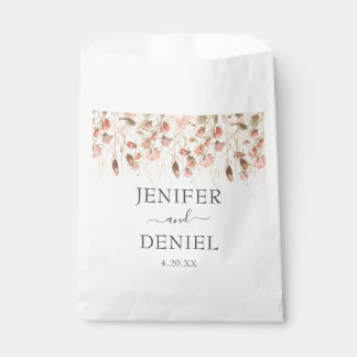 Sachets En Papier Boho Dried Watercolor Floral Wedding