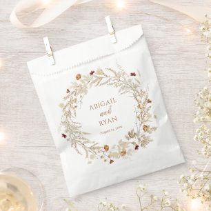 Sachets En Papier Boho Fleur sauvage Floral Butal Mariage