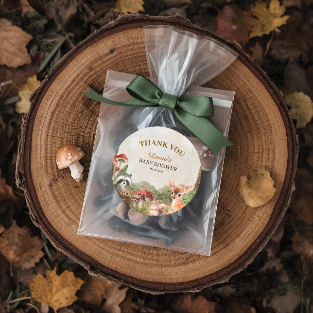 Sachets En Papier Boho forêt Bois Baby shower rustique (Créateur téléchargé)