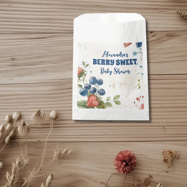 Sachets En Papier Boho fraise Berry Baby shower doux (Créateur téléchargé)